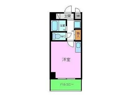 プランドールマサキ(ワンルーム/4階)の間取り写真