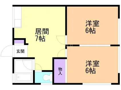 LE VILLAGE(2DK/1階)の間取り写真