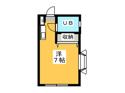 メゾングレース(ワンルーム/2階)の間取り写真