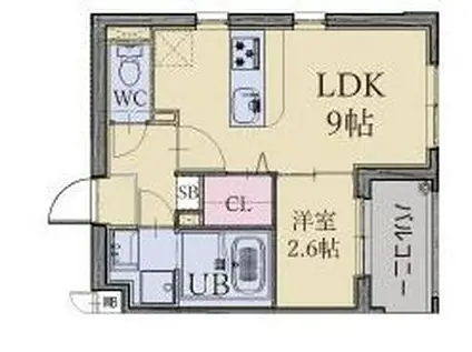 LIFEFIELD南福岡(1LDK/2階)の間取り写真