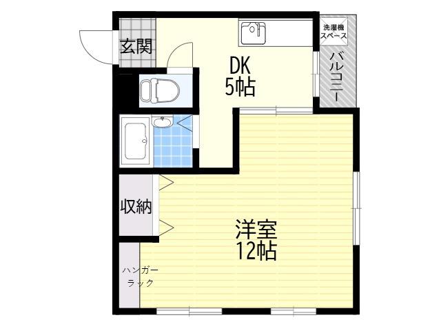 さくら20番館(1DK/2階)の間取り写真
