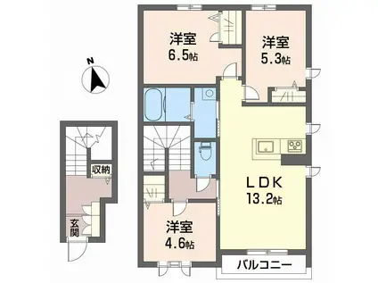 アルバーロ(3LDK/2階)の間取り写真