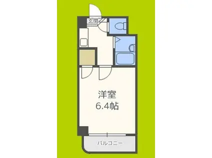 ラフォレスタ(1K/11階)の間取り写真