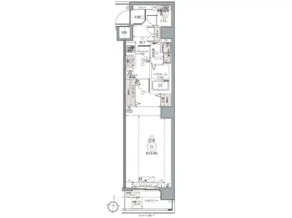 クレヴィスタ豊洲ベイサイドII(1K/3階)の間取り写真