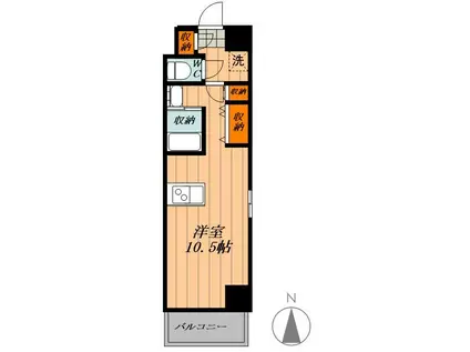 エルミタージュ名駅西(1K/9階)の間取り写真