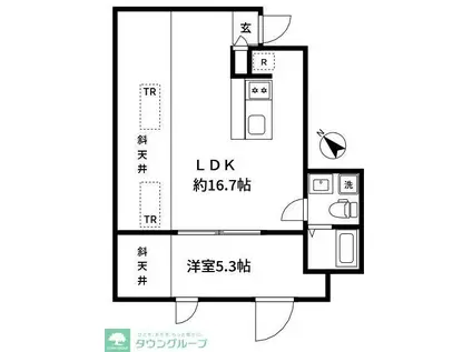 ラフォルテ井草(1LDK/3階)の間取り写真