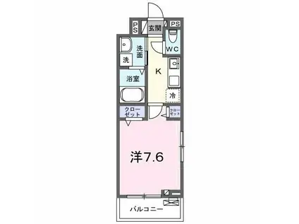 ヴィオラ西八王子(1K/3階)の間取り写真