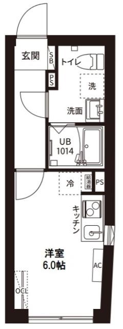 レピュア磯子駅前レジデンス(ワンルーム/5階)の間取り写真