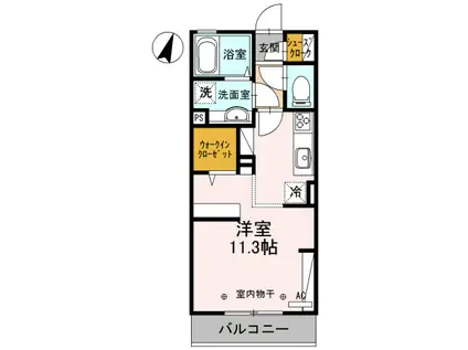 D-ROOMBUSINESS小山(ワンルーム/3階)の間取り写真