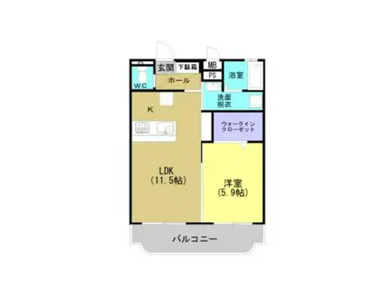 ユーミーYAMAHIKO(1LDK/3階)の間取り写真