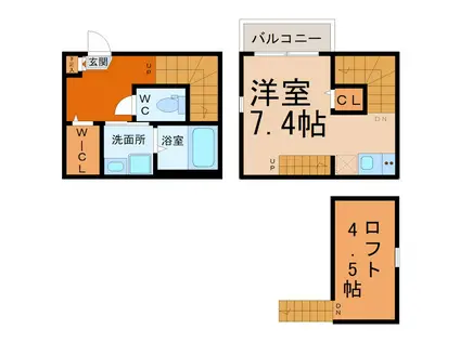 天白区大坪二丁目Bコーポ(1SK/1階)の間取り写真