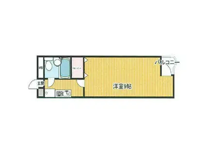 モアクレスト宮城野(1K/4階)の間取り写真