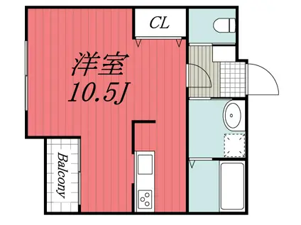 レイエス佐倉(ワンルーム/2階)の間取り写真
