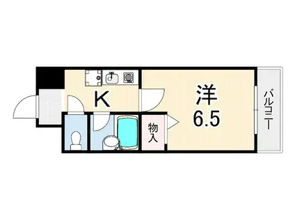 アリアーレ愛宕山(1K/3階)の間取り写真