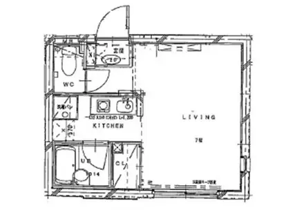 MODULOR武蔵小金井(1K/4階)の間取り写真