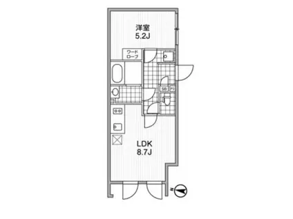 アレーロ参宮橋(1LDK/3階)の間取り写真