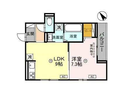 D-PLACE神田町(1LDK/3階)の間取り写真