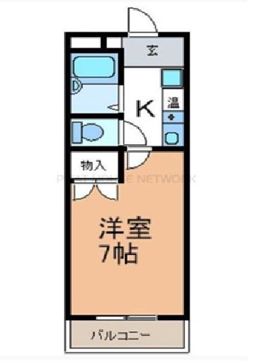 ダイヤモンドコート(1K/3階)の間取り写真