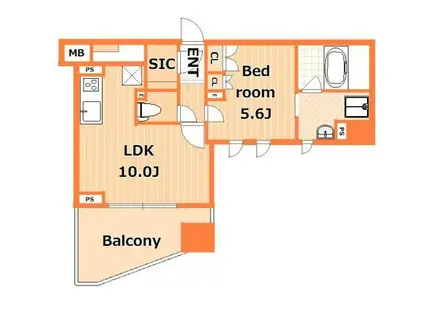 ザ・パークハビオ横浜山手(1LDK/3階)の間取り写真