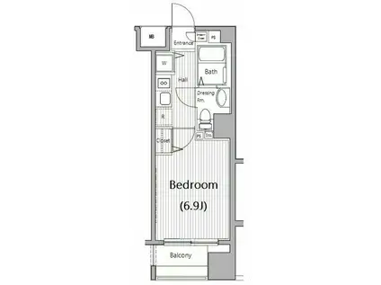ガラ・ステーション東日本橋(1K/8階)の間取り写真