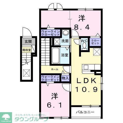ラフォンテ(2LDK/2階)の間取り写真
