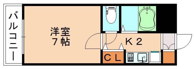 セルシオ近大東(1K/3階)の間取り写真
