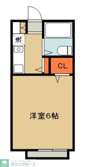 ブルックハイム(1K/1階)の間取り写真