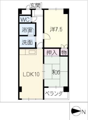 センチュリー21(2LDK/2階)の間取り写真