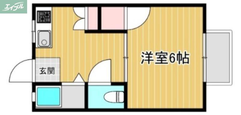 コーポAK(1K/1階)の間取り写真