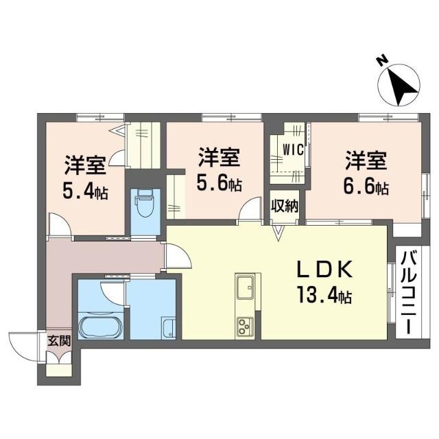 メゾン ド ドラコ(3LDK/1階)の間取り写真