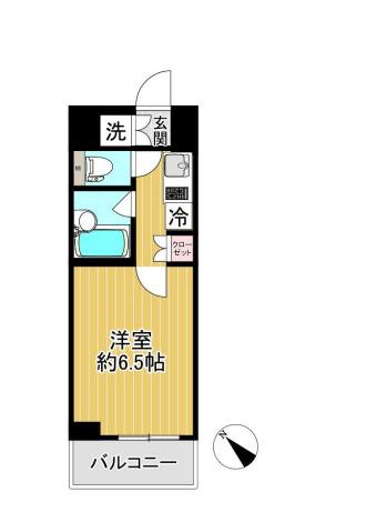 ルーブル桜台(1K/5階)の間取り写真