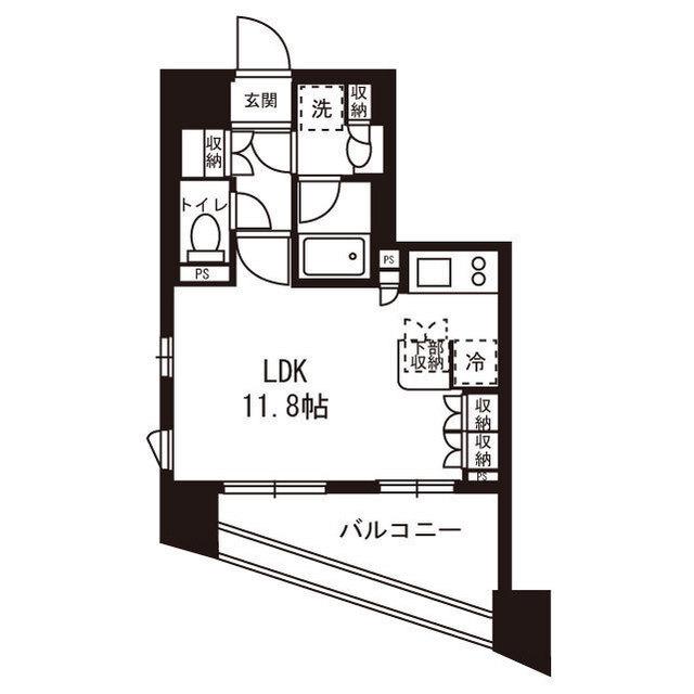 プライア渋谷(ワンルーム/4階)の間取り写真