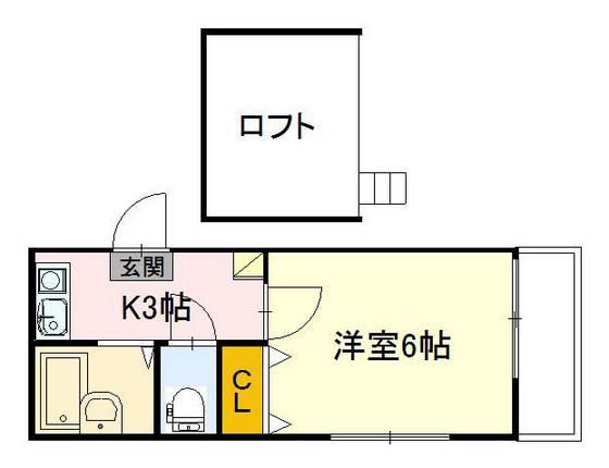 エクセレント安田D館(1K/1階)の間取り写真