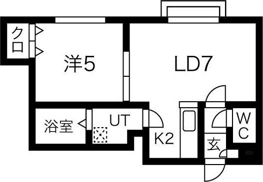 フォルム八軒(1LDK/3階)の間取り写真