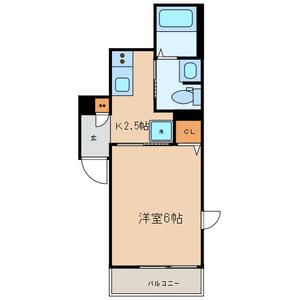 四つ木エスコート8(1K/2階)の間取り写真