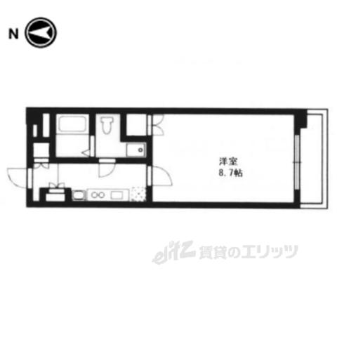 SAN・SIRO(1K/3階)の間取り写真