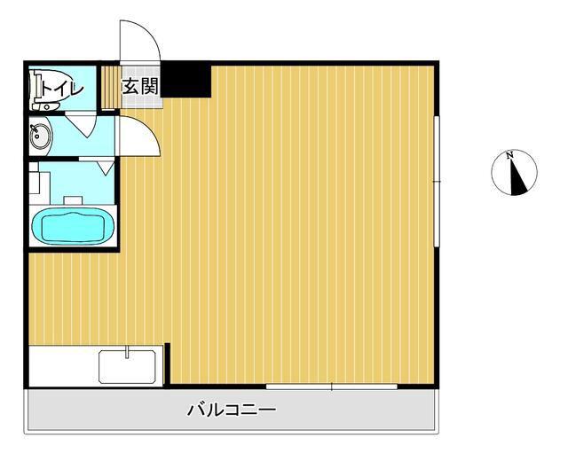 大山ビル(1K/2階)の間取り写真