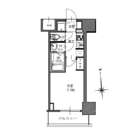 S-RESIDENCE南堀江(1K/8階)の間取り写真