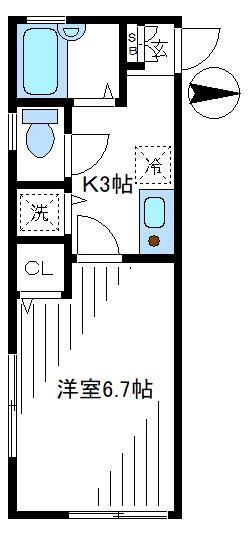 メゾンSK(1K/1階)の間取り写真