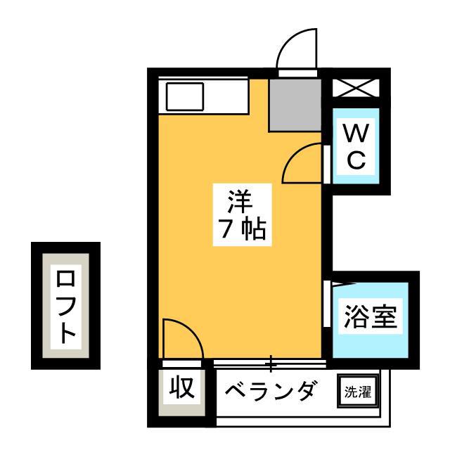 A・Y・A(ワンルーム/2階)の間取り写真