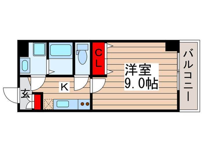 グランツ(1K/3階)の間取り写真