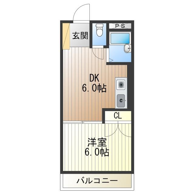 アベノ池田マンション(1DK/3階)の間取り写真