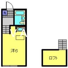 ヒルトップ麻生(ワンルーム/1階)の間取り写真