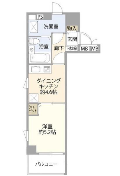 サンライズ浅草(1DK/11階)の間取り写真