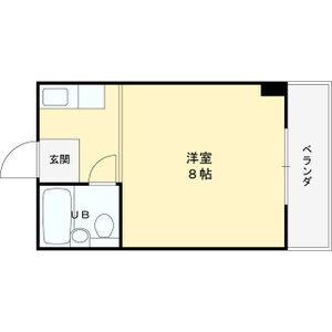 甲子園ピース(ワンルーム/4階)の間取り写真