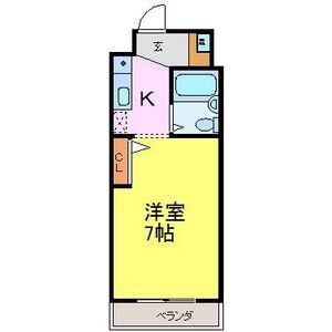 プリシード(1K/4階)の間取り写真