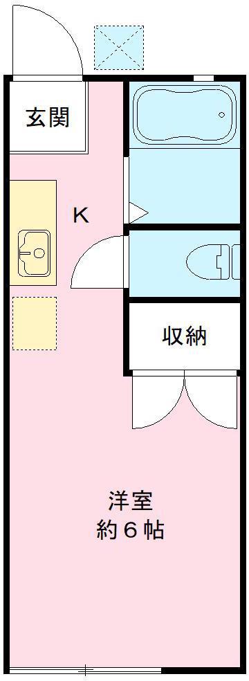 ロッシュ(ワンルーム/1階)の間取り写真