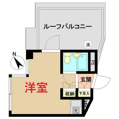パレ・ドール高輪(ワンルーム/4階)の間取り写真