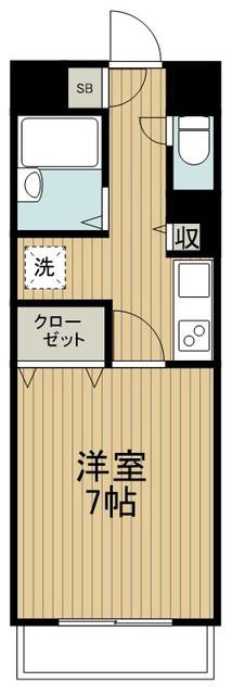 COLLINA VERDE(1K/1階)の間取り写真