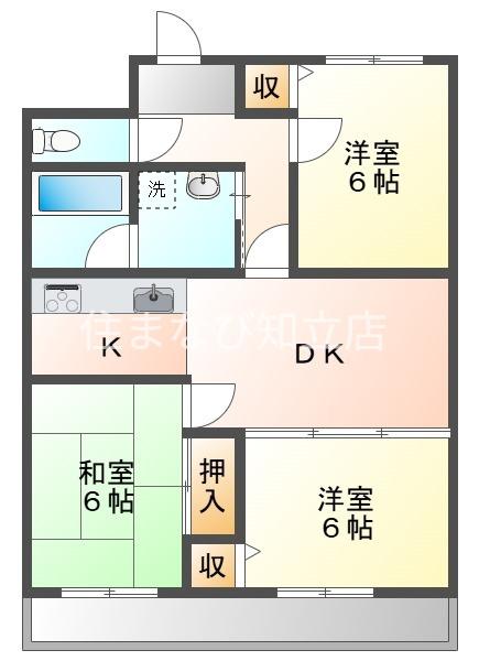 レビュー横山(3DK/2階)の間取り写真